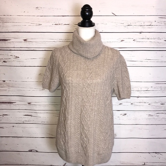 Lafayette 148 New York Sweaters - Lafayette 148 short sleeve cable knit sweater